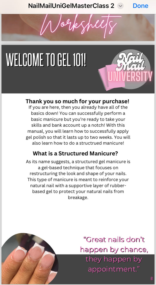 Nail Mail Structured Mani Course